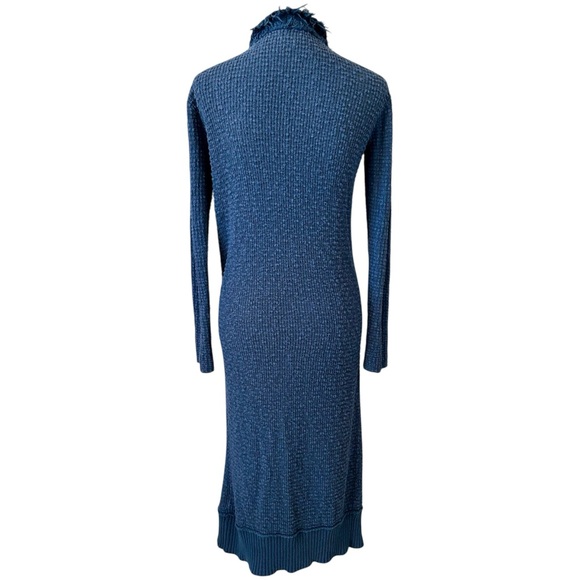 Free People Womens Deep Dive Blue Cardigan Duster Ribbed Textured OB814949 - Picture 2 of 11